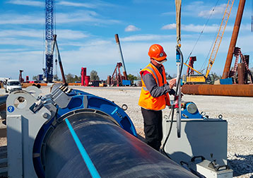 Сварка ПНД труб канализации сточных вод проекта 'Крымский Мост'
